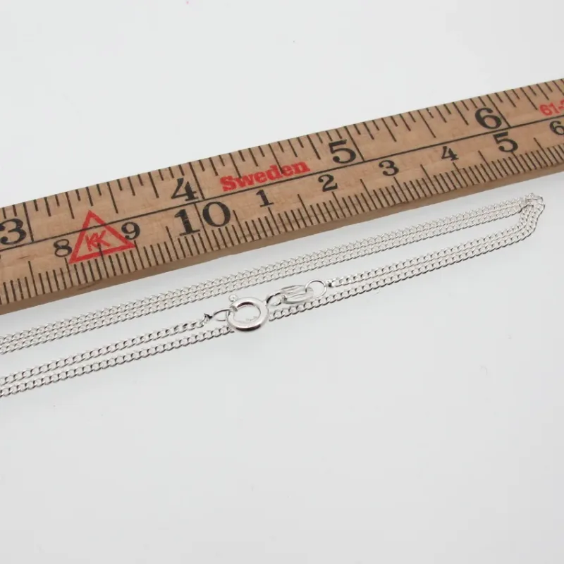 Pansarkedja sterlingsilver ca 1mm 38cm - 2