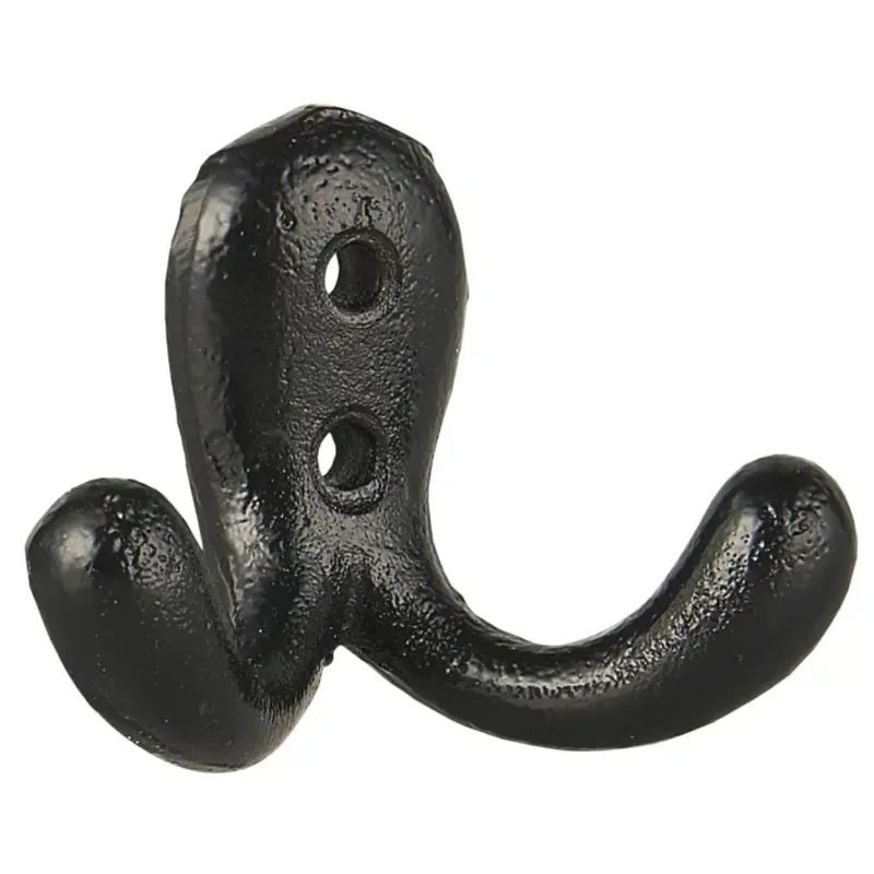 Svart väggkrok i gjutjärn