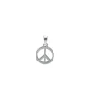 Silverberlock Peacemärke 10x16mm är ett silverhänge i form av en fredssymbol, med en liten ögla upptill för att fästa i en kedja, mot en vit bakgrund.