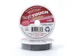 En rulle Soft Touch smyckewire - 0,36 Fin ca 9 m i satin silver, med en fin diameter på 0,36 mm, ca 9 m längd och rostfritt stål med nylonbeläggning för stark knutknytning.