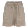 Fina linneshorts med resår i midjan 100% linne