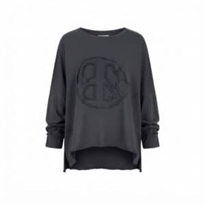 Sweatshirt Blå med ett Peacemärke, underbar tröja i 100% bomull.